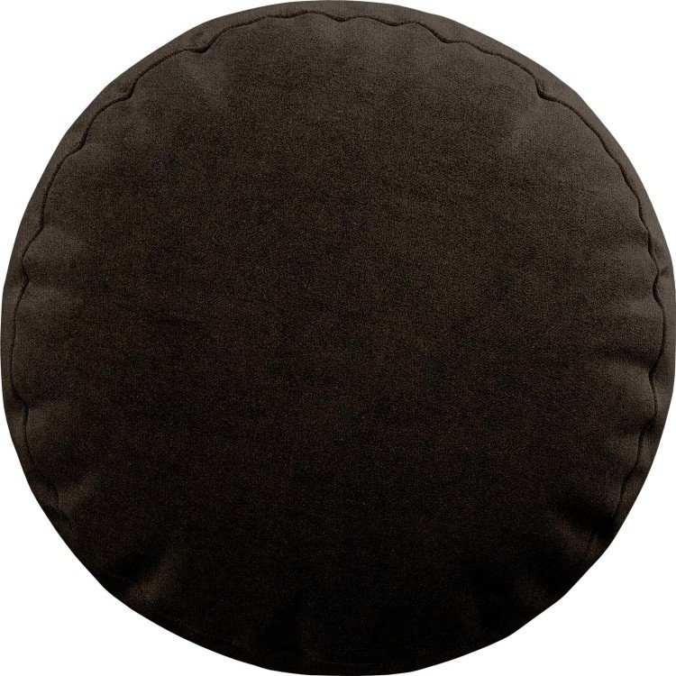 Подушка круглая Cortin вельвет тёмно-коричневый